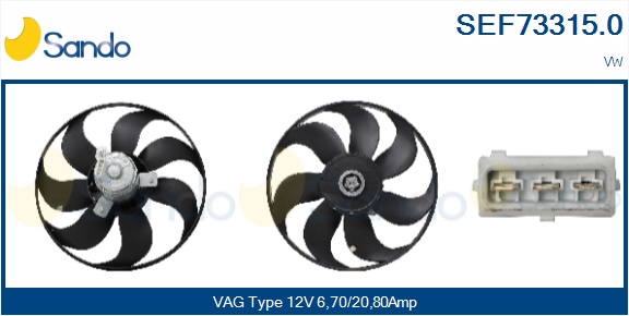 Ventola, raffreddamento motore SANDO SEF73315.0