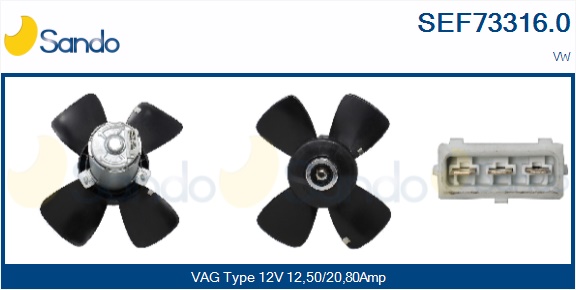 Ventola, raffreddamento motore SANDO SEF73316.0