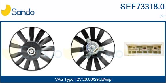 Ventola, raffreddamento motore SANDO SEF73318.0