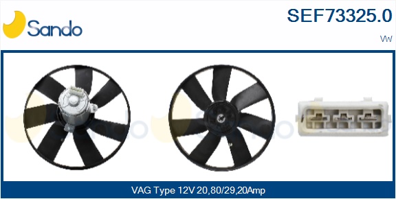 Ventola, raffreddamento motore SANDO SEF73325.0