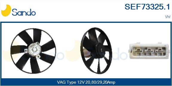 Ventola, raffreddamento motore SANDO SEF73325.1