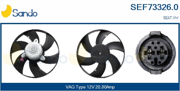 Ventola, raffreddamento motore SANDO SEF73326.0