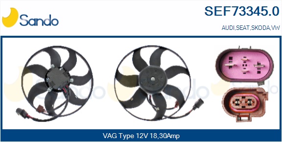 Ventola, raffreddamento motore SANDO SEF73345.0
