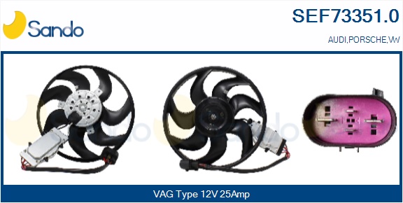 Ventola, raffreddamento motore SANDO SEF73351.0
