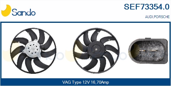 Ventola, raffreddamento motore SANDO SEF73354.0