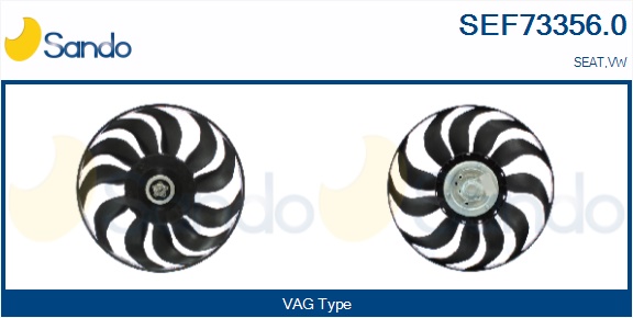 Ventola, raffreddamento motore SANDO SEF73356.0
