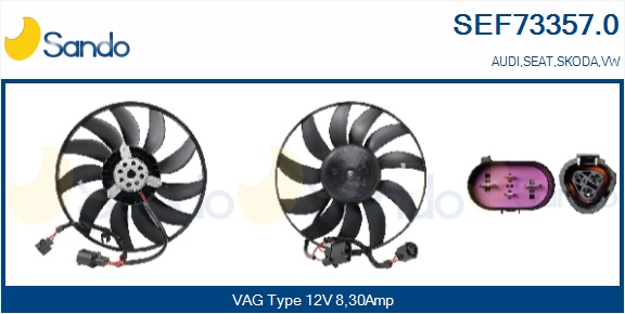 Ventola, raffreddamento motore SANDO SEF73357.0