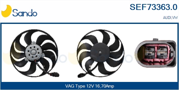 Ventola, raffreddamento motore SANDO SEF73363.0