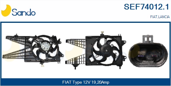 Elettromotore, ventola radiatore SANDO SEF74012.1