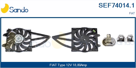 Elettromotore, ventola radiatore SANDO SEF74014.1