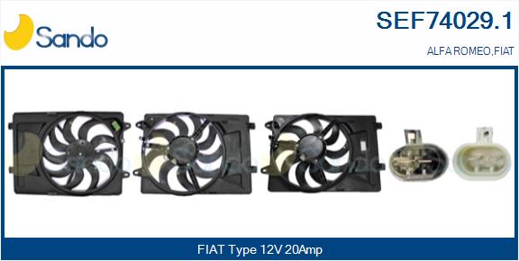 Elettromotore, ventola radiatore SANDO SEF74029.1