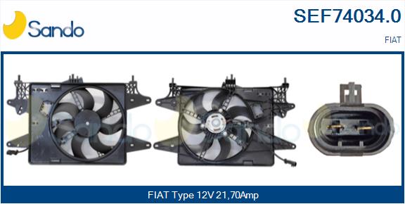 Elettromotore, ventola radiatore SANDO SEF74034.0