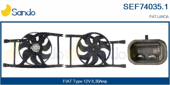 Elettromotore, ventola radiatore SANDO SEF74035.1