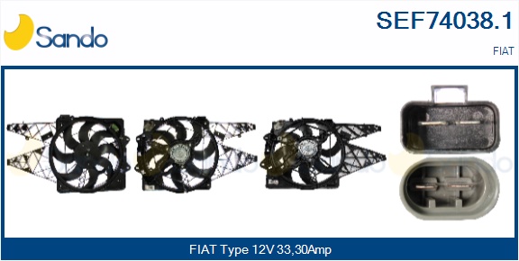 Elettromotore, ventola radiatore SANDO SEF74038.1