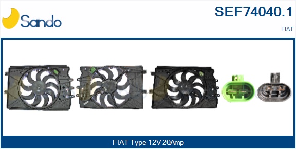 Elettromotore, ventola radiatore SANDO SEF74040.1
