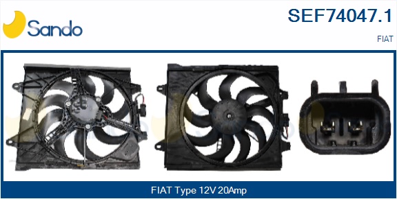 Elettromotore, ventola radiatore SANDO SEF74047.1