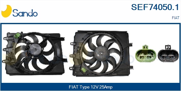 Elettromotore, ventola radiatore SANDO SEF74050.1