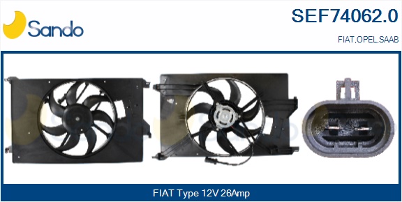 Elettromotore, ventola radiatore SANDO SEF74062.0