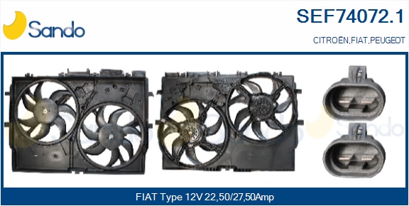 Elettromotore, ventola radiatore SANDO SEF74072.1