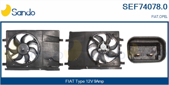 Elettromotore, ventola radiatore SANDO SEF74078.0