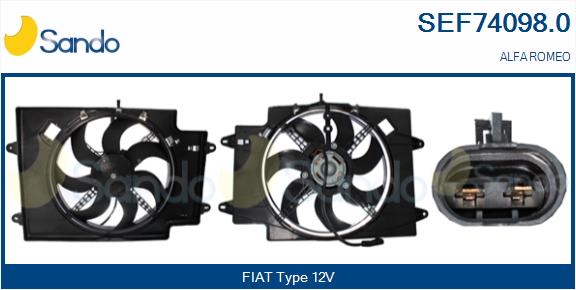Elettromotore, ventola radiatore SANDO SEF74098.0