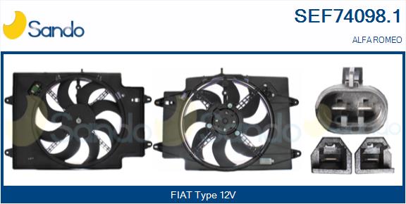 Elettromotore, ventola radiatore SANDO SEF74098.1