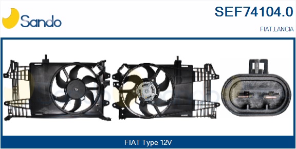 Elettromotore, ventola radiatore SANDO SEF74104.0