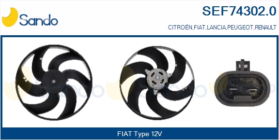 Ventola, raffreddamento motore SANDO SEF74302.0