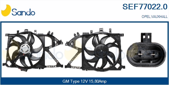 Elettromotore, ventola radiatore SANDO SEF77022.0