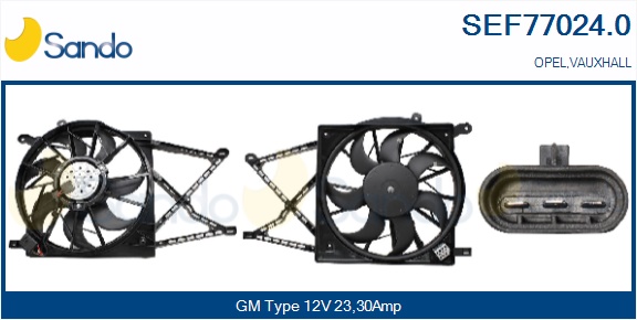 Elettromotore, ventola radiatore SANDO SEF77024.0