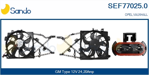 Elettromotore, ventola radiatore SANDO SEF77025.0