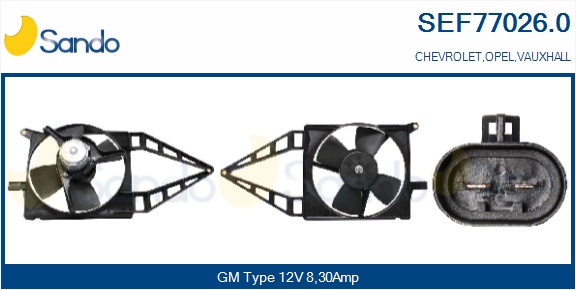 Elettromotore, ventola radiatore SANDO SEF77026.0