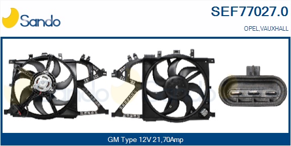 Elettromotore, ventola radiatore SANDO SEF77027.0
