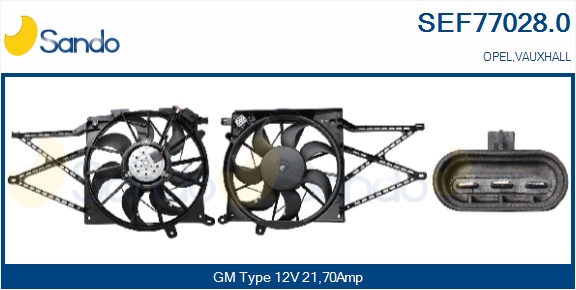 Elettromotore, ventola radiatore SANDO SEF77028.0