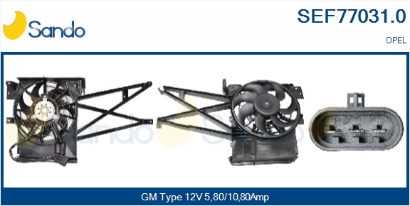 Elettromotore, ventola radiatore SANDO SEF77031.0