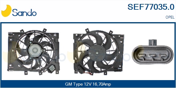 Elettromotore, ventola radiatore SANDO SEF77035.0
