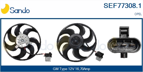 Ventola, raffreddamento motore SANDO SEF77308.1