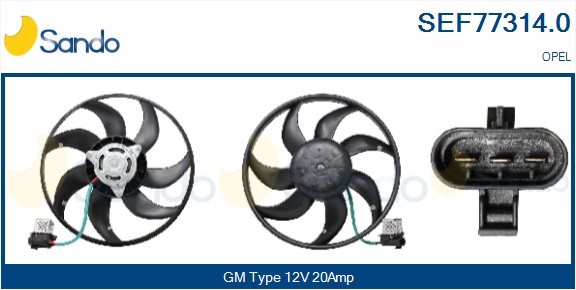 Ventola, raffreddamento motore SANDO SEF77314.0