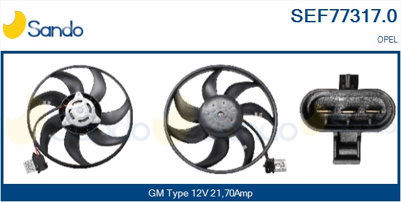 Ventola, raffreddamento motore SANDO SEF77317.0