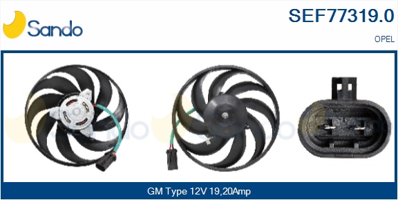Ventola, raffreddamento motore SANDO SEF77319.0