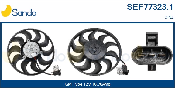 Ventola, raffreddamento motore SANDO SEF77323.1