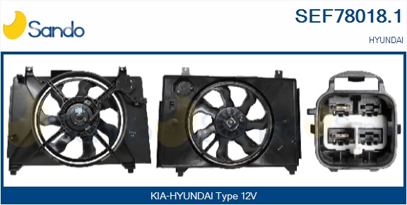 Elettromotore, ventola radiatore SANDO SEF78018.1
