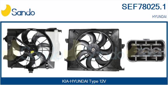Elettromotore, ventola radiatore SANDO SEF78025.1