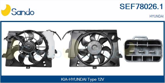 Elettromotore, ventola radiatore SANDO SEF78026.1