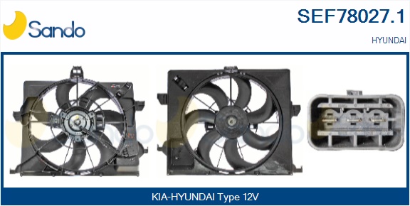 Elettromotore, ventola radiatore SANDO SEF78027.1