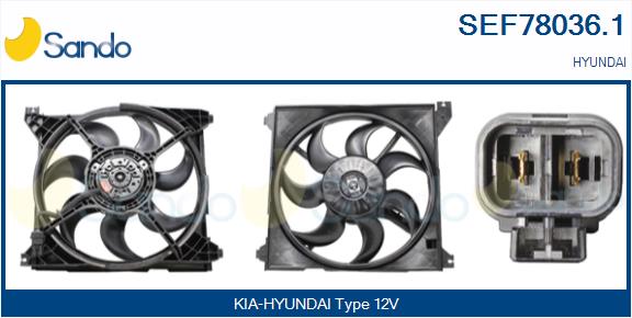 Elettromotore, ventola radiatore SANDO SEF78036.1