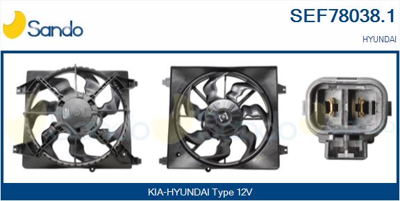 Elettromotore, ventola radiatore SANDO SEF78038.1