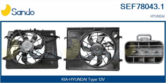 Elettromotore, ventola radiatore SANDO SEF78043.1