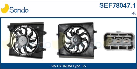 Elettromotore, ventola radiatore SANDO SEF78047.1