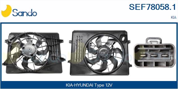 Elettromotore, ventola radiatore SANDO SEF78058.1